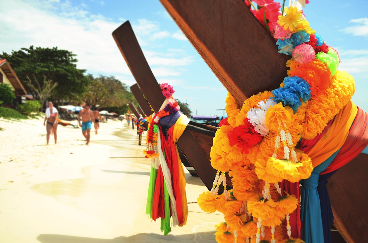 Colorful decoration Boats in Phuket, Thailand